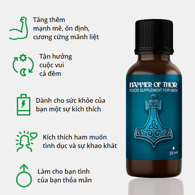Cách kéo dài thời gian quan hệ nhờ giọt dưỡng chất hammer of thor