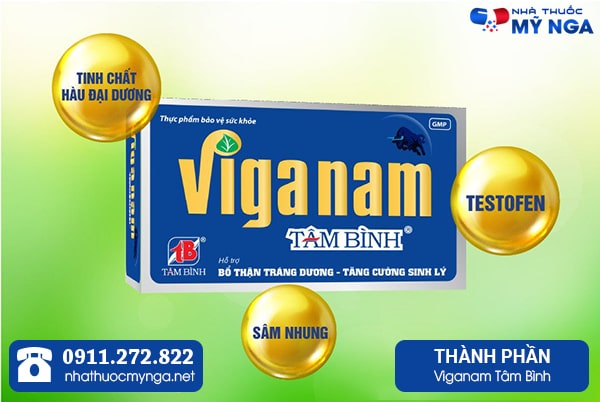 Những thành phần trong Viganam Tâm Bình có tác dụng gì?