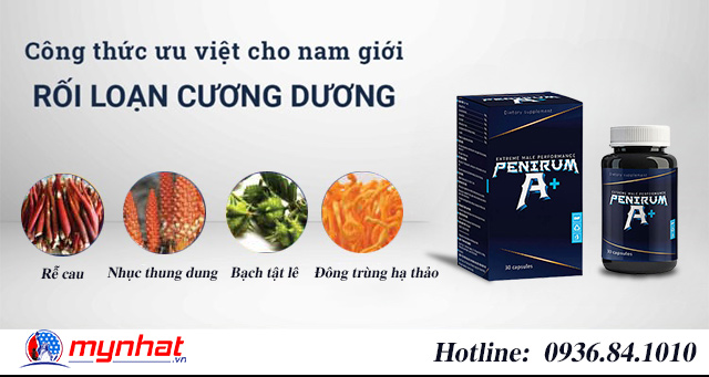 penirum a+ điều trị rối loạn cương dương ở người trẻ