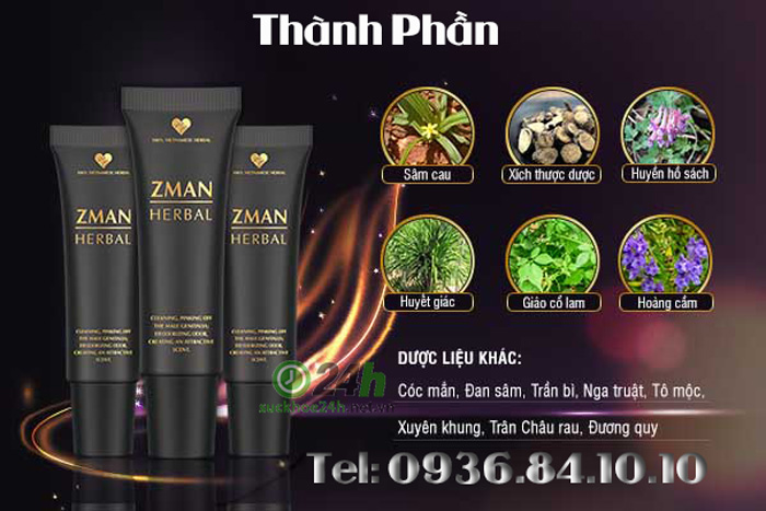 Thành phần Zman Herbal